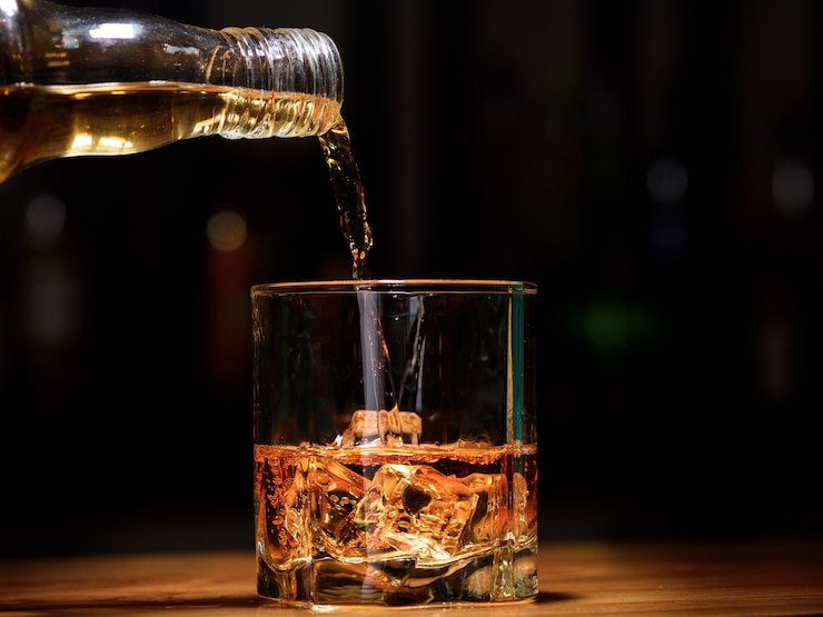 Foto whisky in glas