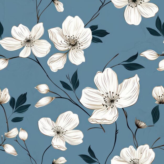 Шепчущие цветы Карандашный рисунок минималистских одиночных цветочных узоров на разных фонах