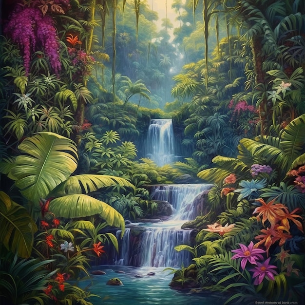 Whispering Cascades Revealing the Hidden Waterfall in a Lush Wonderland