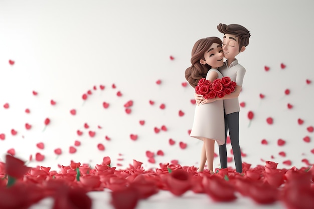 Photo whispering love cartoon couples tale in blender