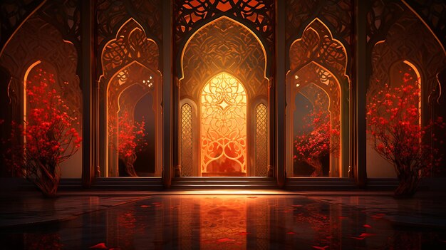 whispers of faithful beauty intricate ramadan background