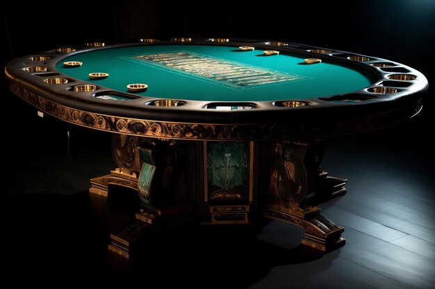 Photo whispers of fortune an intimate gathering at the poker table generative ai
