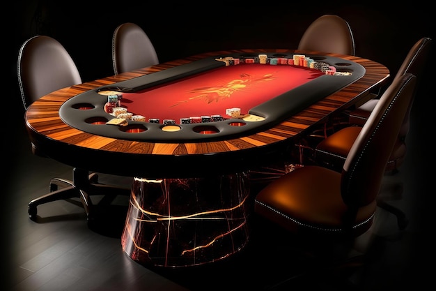 運命のささやき ポーカー テーブルでの親密な集まり 生成 AI