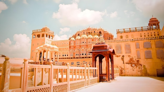 Photo whispers of history ornate chambers echo royal splendor within hawa mahal