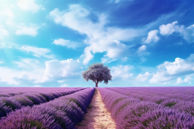 Whispers of Lavender in a Blissful Blue Sky Generative AI
