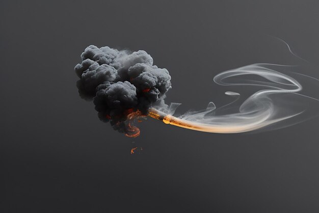 Photo whispers in the mist the ethereal dance of smoke against the void