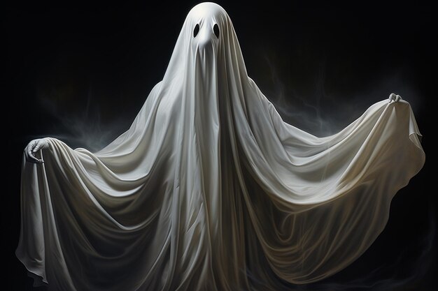 Фото Шепот невидимого: призрак хэллоуина, созданный с помощью генеративного искусственного интеллекта