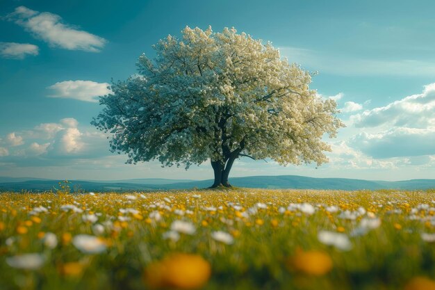 Whispers of spring tree in the wind