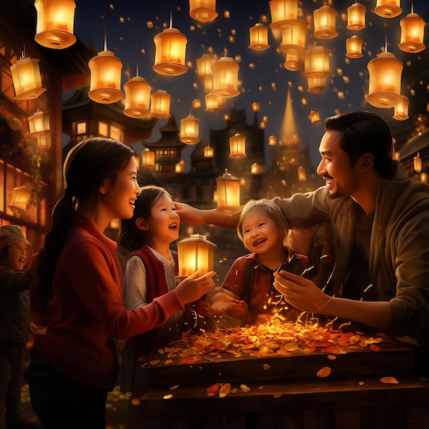 Photo whispers to the stars the magical aura of floating sky lanterns