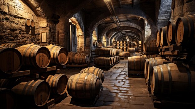 Whispers of Time Capturing the Mystique of an Ancient Wine Cellar
