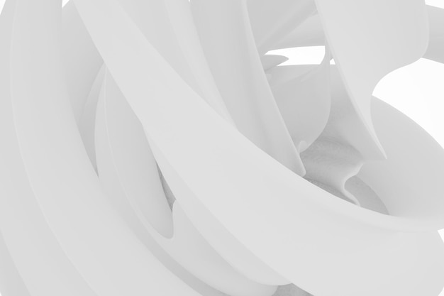 White 3D biomorphic background