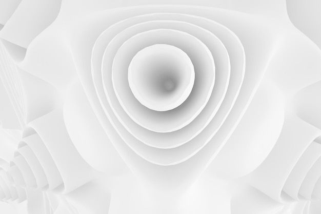 White 3d biomorphic background
