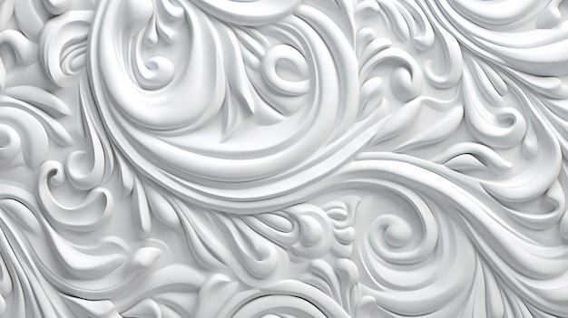 White 3d floral background