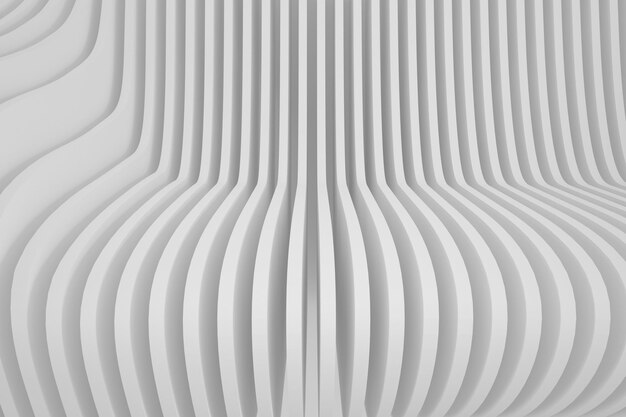 White 3d futurism background