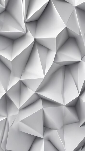 White 3d geometric background with center multifaceted banner white enlarged abstraction