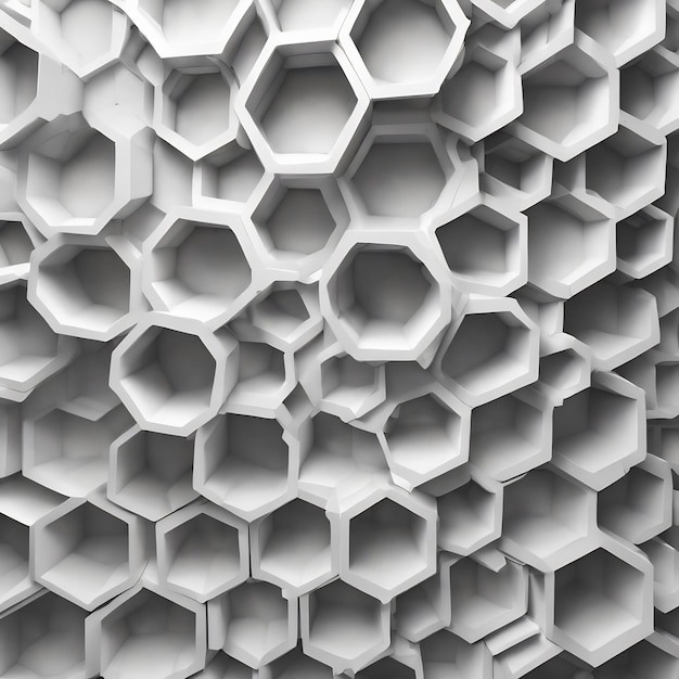 White 3d hexagons structure background ideal for websites and magazines layouts