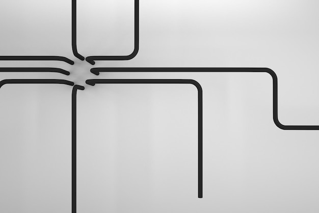 Photo white 3d pipes background