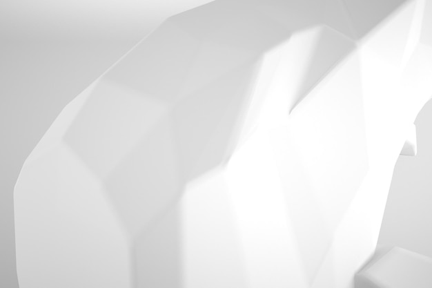 White 3d simple shape background