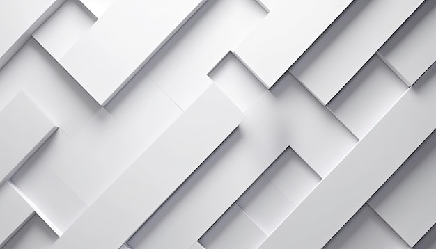 White 3d triangle geometric background Generative Ai