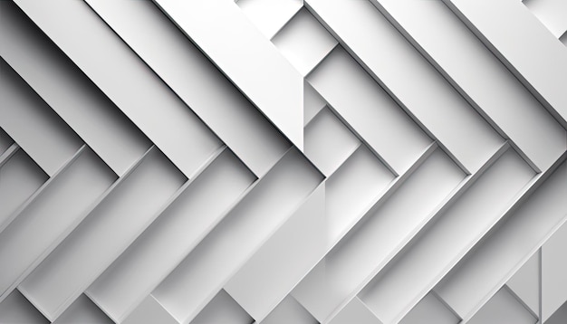 White 3d triangle geometric background Generative Ai