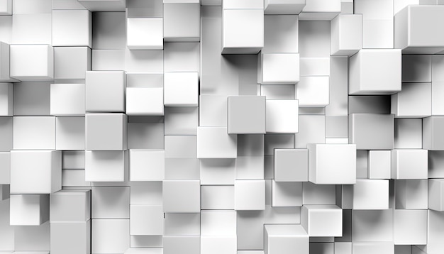 White 3d triangle geometric background Generative Ai