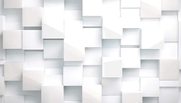 White 3d triangle geometric background Generative Ai