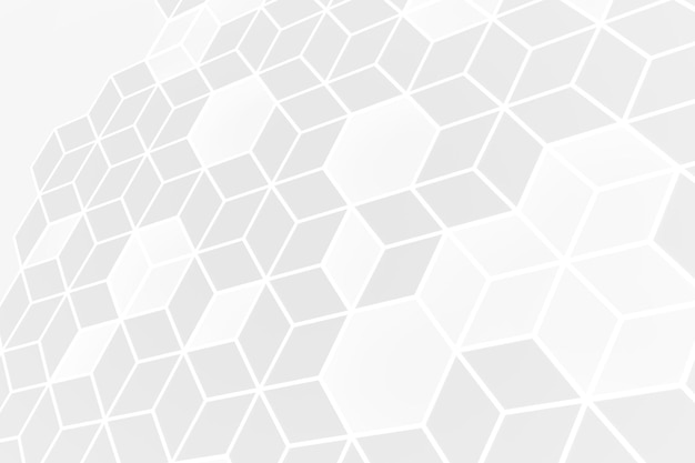 White abstract 3D background with hexagons