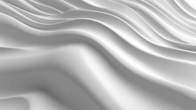 a white abstract background with wavy lines and curves generative ai