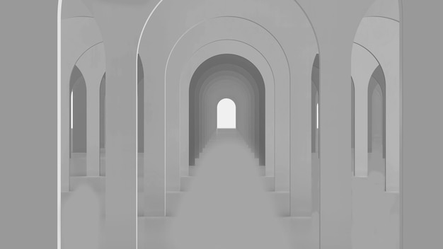 white abstract illustration of columns and pillars