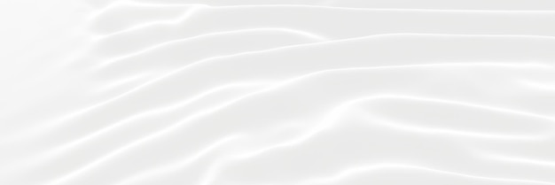 White abstract wave background Rippled cloth