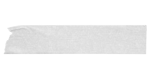 Белая клеящая бумажная лента, изолированная на белом фоне