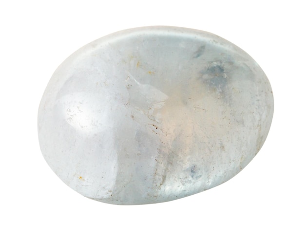 White Agate gemstone isolated