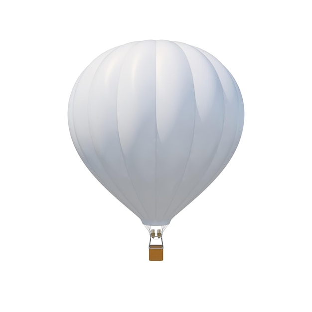 White air ballon isolated on white background 3d illustration