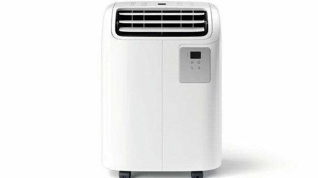 Photo white air conditioner on white background