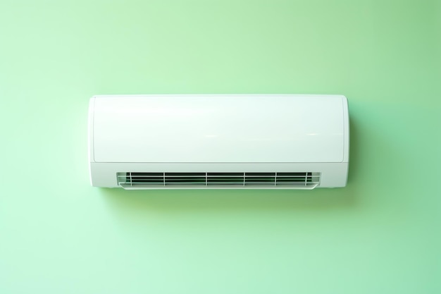 A white air conditioner with the word air on it