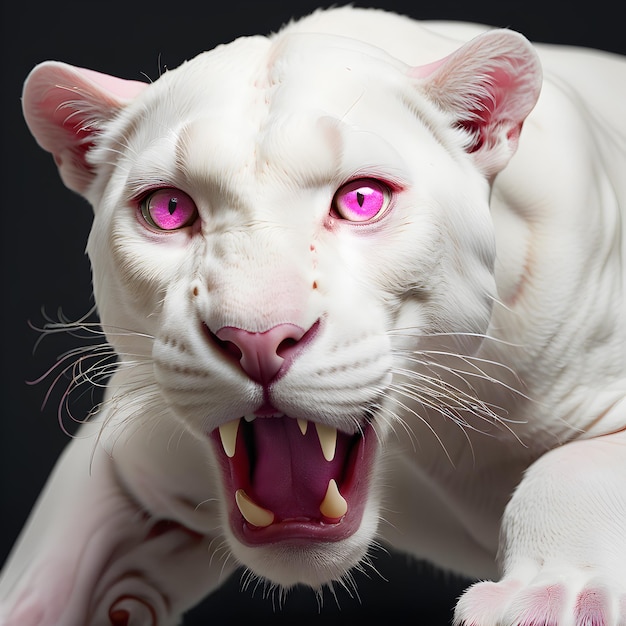 White albino panther pink eyes pro studio