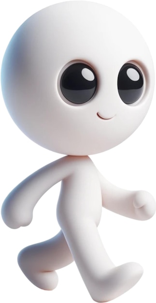 a white alien figure with big eyes