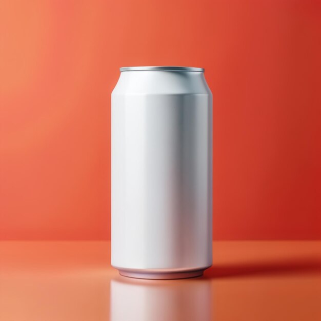 Белая алюминиевая сода может моделировать шаблон газированный напиток может моделировать