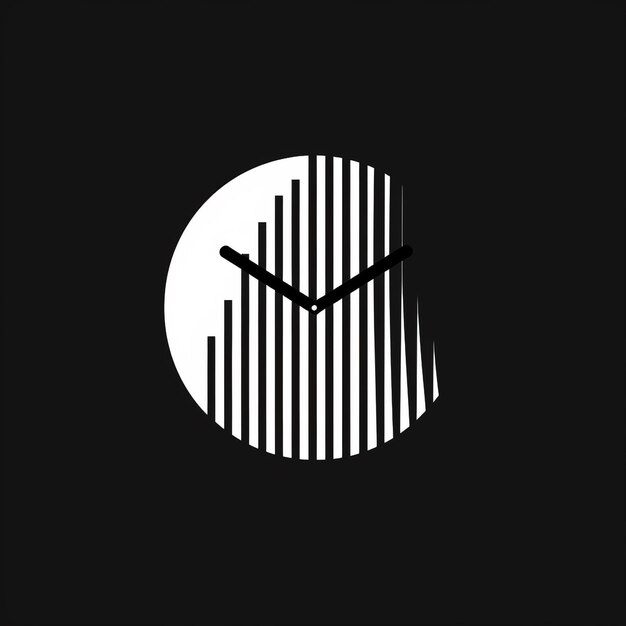 Фото Белые и черные простые настенные часы