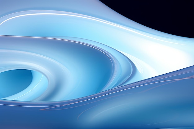写真 白と青の抽象的な波の背景生成 ai