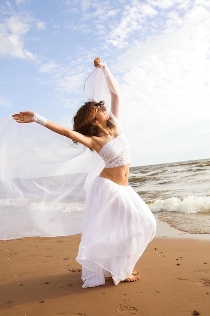 White angel on the beach