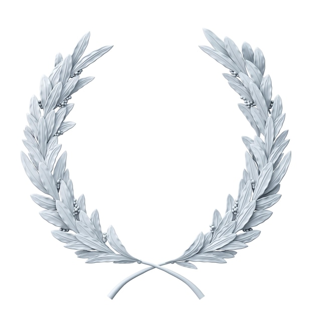 Photo white antique realistic vintage winner laurel wreath