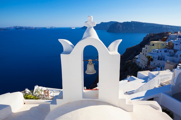 White architecture on Santorini island