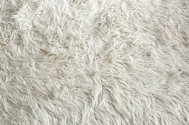 white artificial fur texture for background