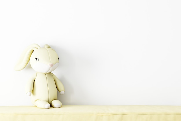 White baby room background wall