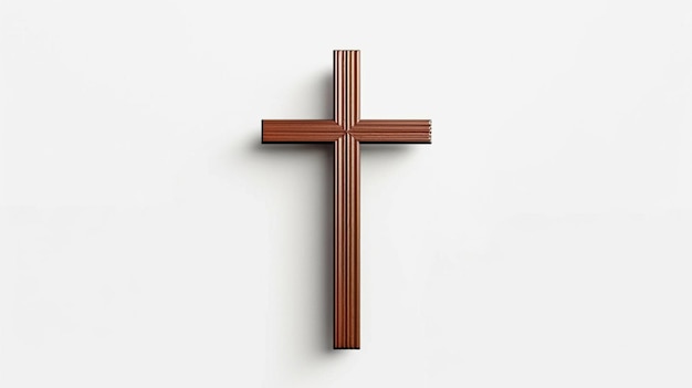 White backdrop and a Christian cross GENERATE AI