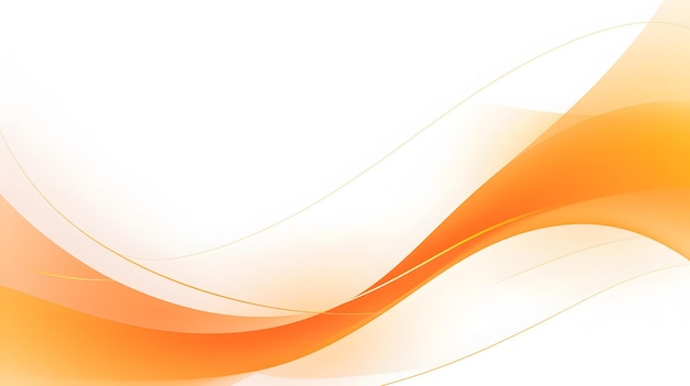 Photo white backdrop with abstract orange and white wave curves orange curve background