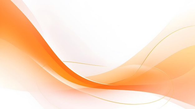 white backdrop with abstract orange and white wave curves