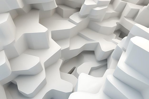 Белый фон в концепции 3D-бумаги