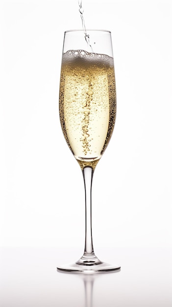 Photo white background champagne toast